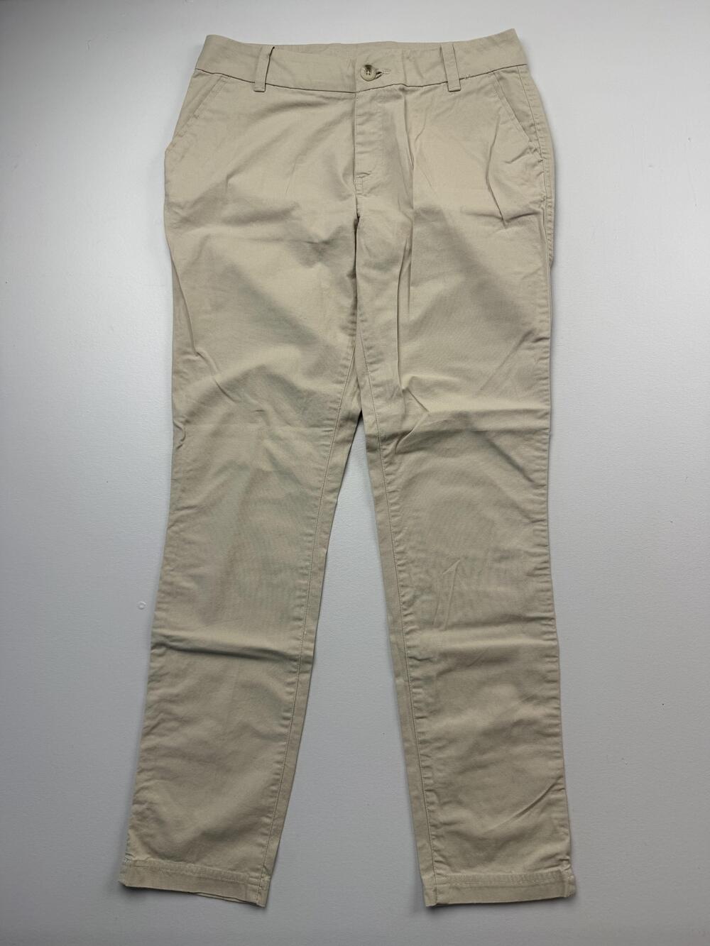 Columbia Pants Womens 10 Beige Twill Chino PFG Outdoor Fishing Travel Pockets